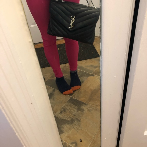 Saint Laurent YSL Loulou Silver Hardware Shoulder Bag MEDIUM Black Leather - Picture 16 of 16